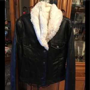 Faux leather jacket